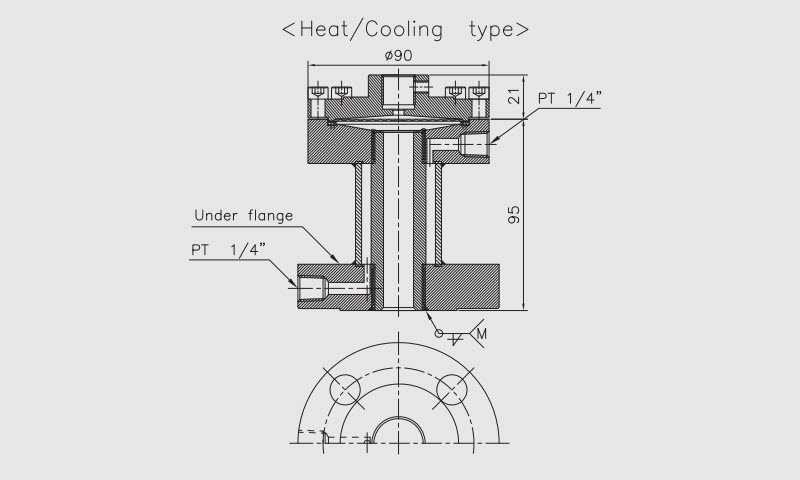 kích thước heat/cooling đồng hồ áp suất wise P710, P720, P730